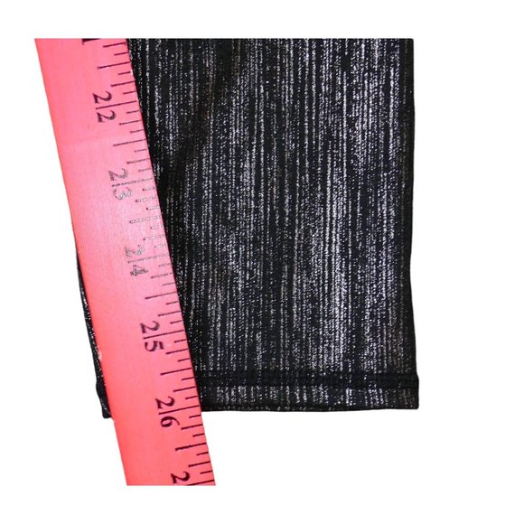 Fabletics Salar Define Mid Rise Leggings Black Icicle Print Metallic Size Medium - Picture 4 of 8